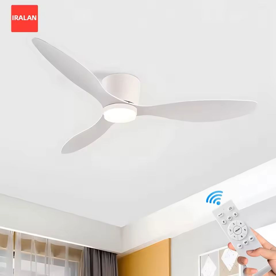 IRALAN Ceiling Fan with Light Reversible DC Motor 6 Speed Dimmable