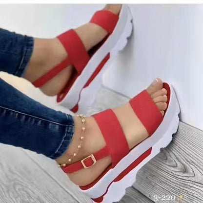 Women Low Platform Wedge Sandals Summer Footwear 4