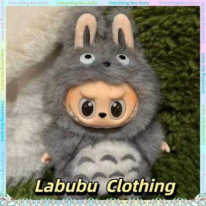 Totoro Outfit for 17 cm Labubu Doll Plush Clothes Standing Style