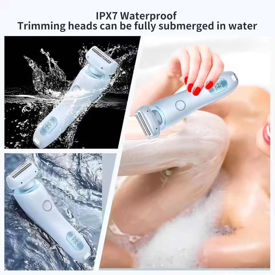 Portable Waterproof 2 In 1 Women Electric Shaver And Bikini Trimmer 2
