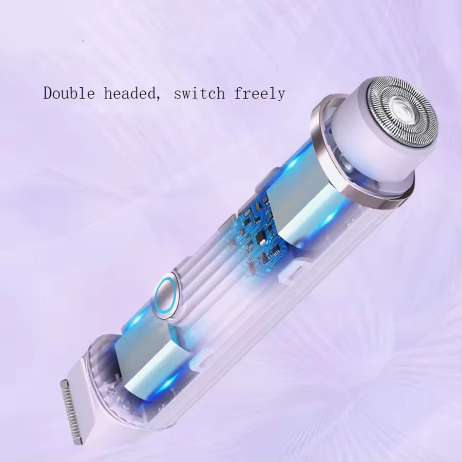 Women 2 In 1 Electric Shaver And Bikini Trimmer Wet Dry Portable 5