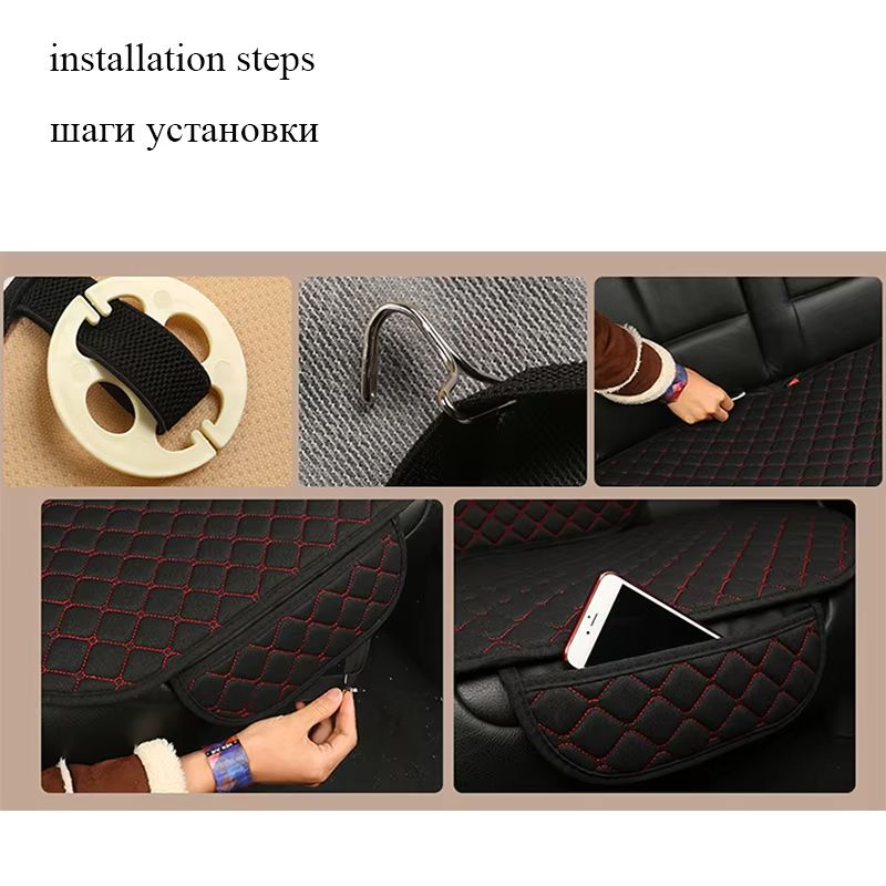 Breathable Linen Car Seat Cover Set  Summer Cushion For Front  Rear Seats Sedan SUV Pickup 1