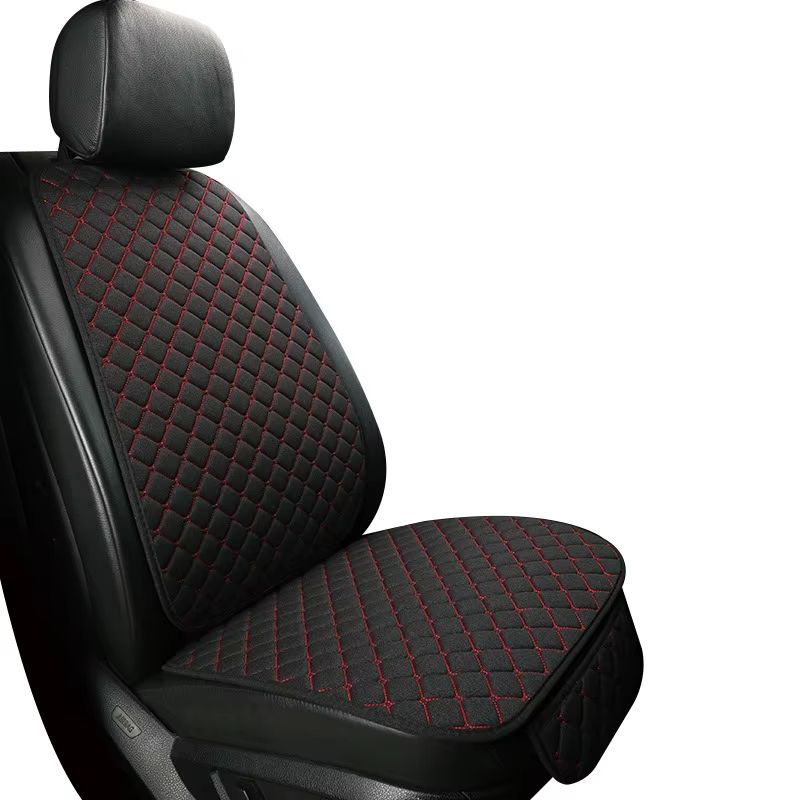 Breathable Linen Car Seat Cover Set  Summer Cushion For Front  Rear Seats Sedan SUV Pickup 9