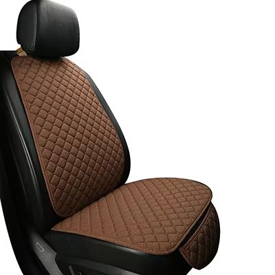 Breathable Linen Car Seat Cover Set  Summer Cushion For Front  Rear Seats Sedan SUV Pickup 11