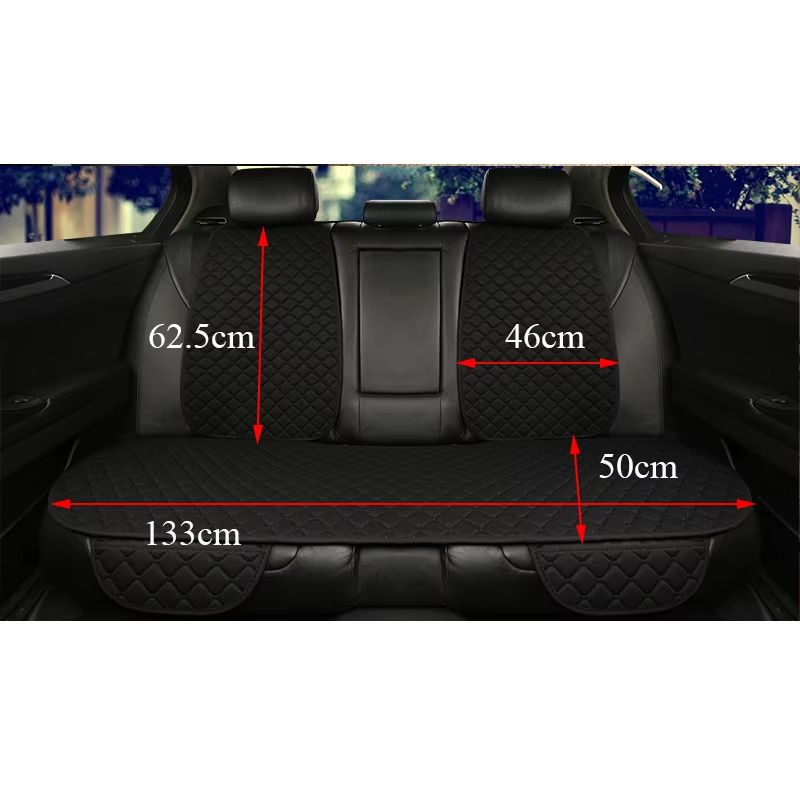 Breathable Linen Car Seat Cover Set  Summer Cushion For Front  Rear Seats Sedan SUV Pickup 19