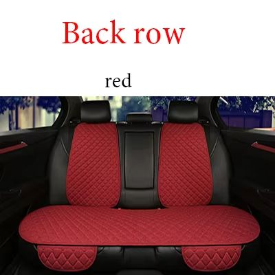 Breathable Linen Car Seat Cover Set  Summer Cushion For Front  Rear Seats Sedan SUV Pickup 4