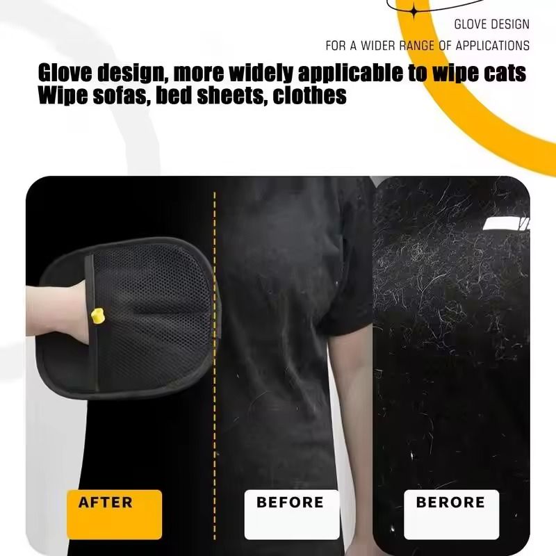 Double Sided Pet Grooming And Hair Removal Glove 2