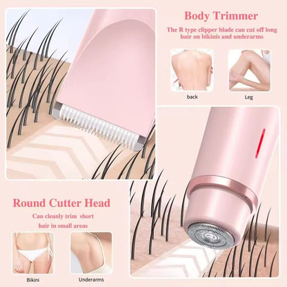 Women 2 In 1 Dual Head Electric Shaver And Bikini Trimmer 2
