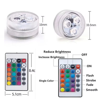 Waterproof LED Pool Lights  BatteryPowered RGB Submersible Decor For Parties  Weddings 1