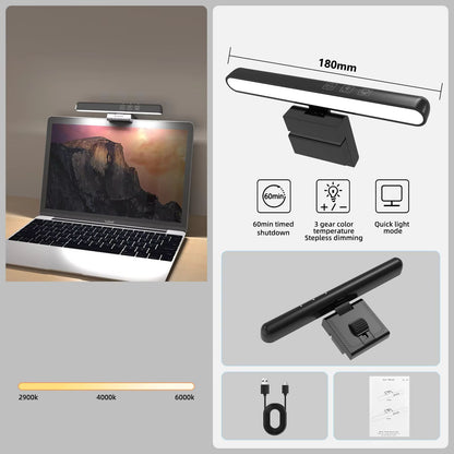USB Monitor Light Bar With Stepless Dimming  Curved Screen Desk Lamp With RGB Backlight For Eye Com