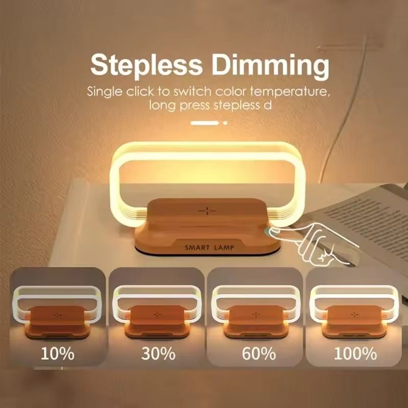 LED Night Light Wireless Charging Stand Desk Lamp And Phone Holder 1