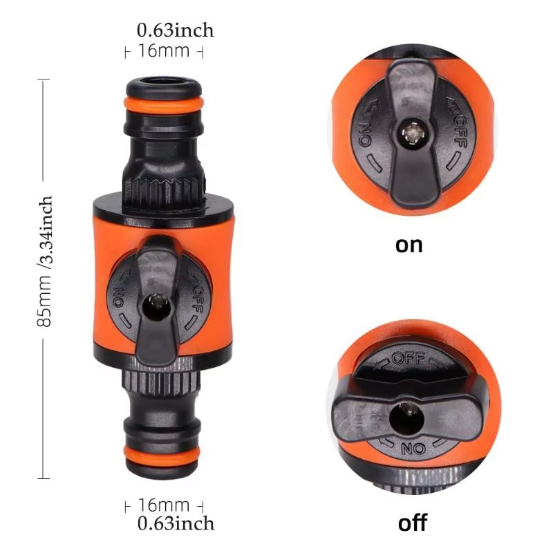 Garden Hose Shut Off Valve  16mm Quick Connect Water Tap Adapter For Irrigation Washing  Outdoor Us 5