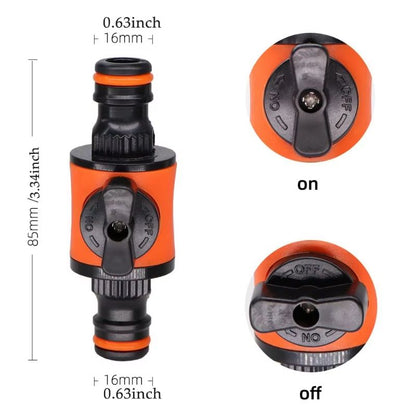 Garden Hose Shut Off Valve  16mm Quick Connect Water Tap Adapter For Irrigation Washing  Outdoor Us 5