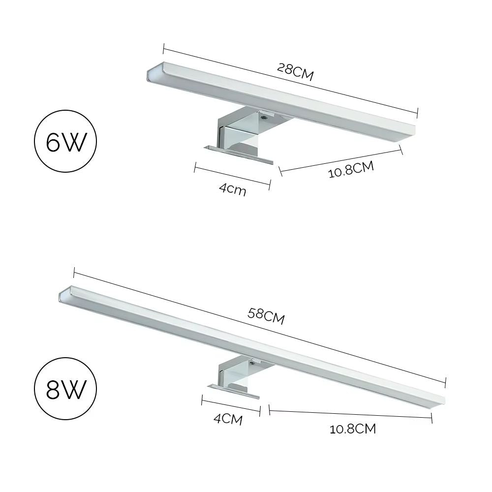 LED Bathroom Mirror Light  6000K Waterproof Vanity Wall Lamp For Cabinets  Makeup Mirrors 3
