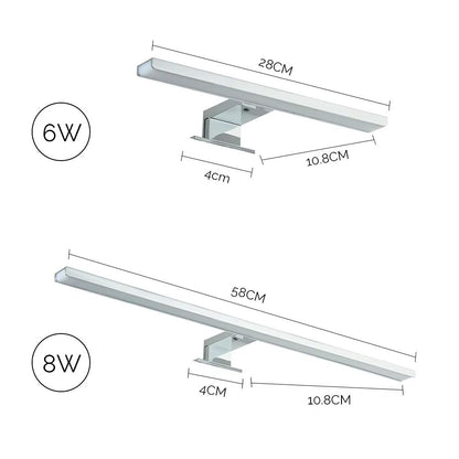 LED Bathroom Mirror Light  6000K Waterproof Vanity Wall Lamp For Cabinets  Makeup Mirrors 3