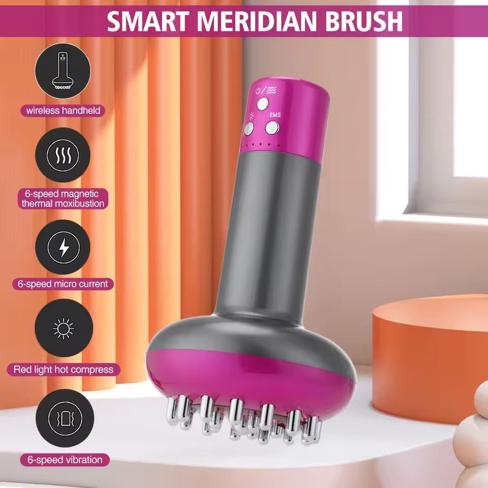 Rechargeable Heated Gua Sha Massager Brush With 69 Levels For Body Shaping And Detox 1