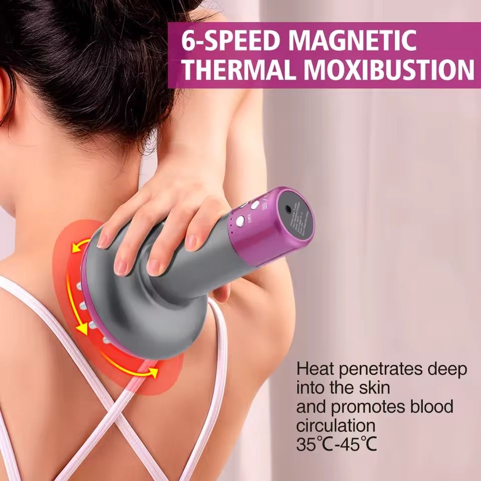 Rechargeable Heated Gua Sha Massager Brush With 69 Levels For Body Shaping And Detox 2