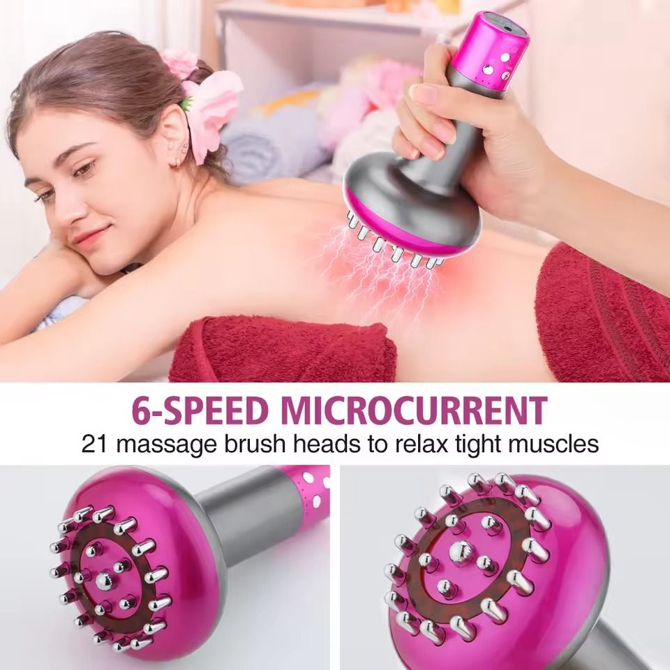 Rechargeable Heated Gua Sha Massager Brush With 69 Levels For Body Shaping And Detox 4