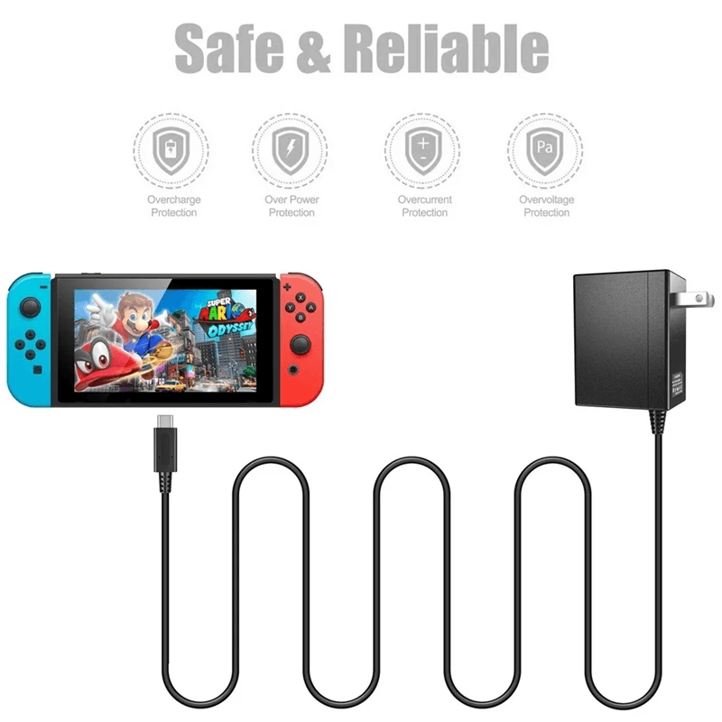 Fast Charger For Nintendo Switch And Switch Lite Portable AC Power Adapter 4