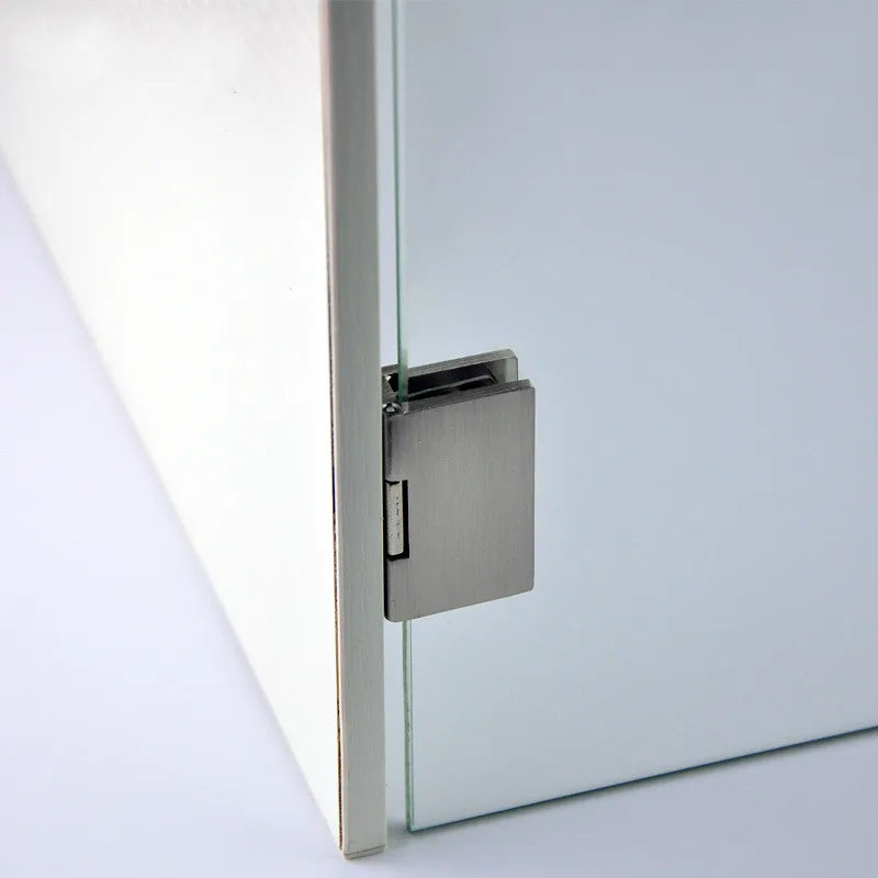 PunchFree Cabinet Glass Hinge For Panels High Quality Zinc Alloy Swing Hinge For Cake Wine And Disp 5