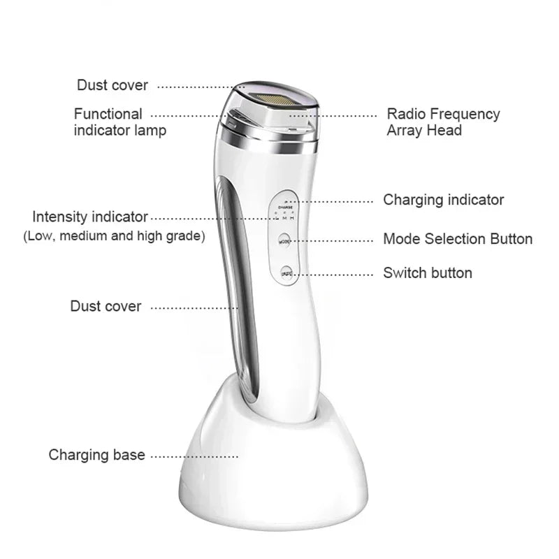 RF Radio Frequency Dot Matrix Face Lifting Massager, Skin Tightening & Wrinkle Remover Facial Machine, Home Anti-Aging