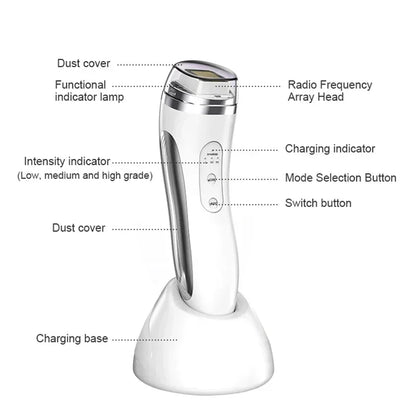 RF Radio Frequency Dot Matrix Face Lifting Massager, Skin Tightening & Wrinkle Remover Facial Machine, Home Anti-Aging