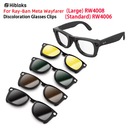 Polarized Clip On Sunglasses for Ray Ban Meta Wayfarer RW4006 RW4008