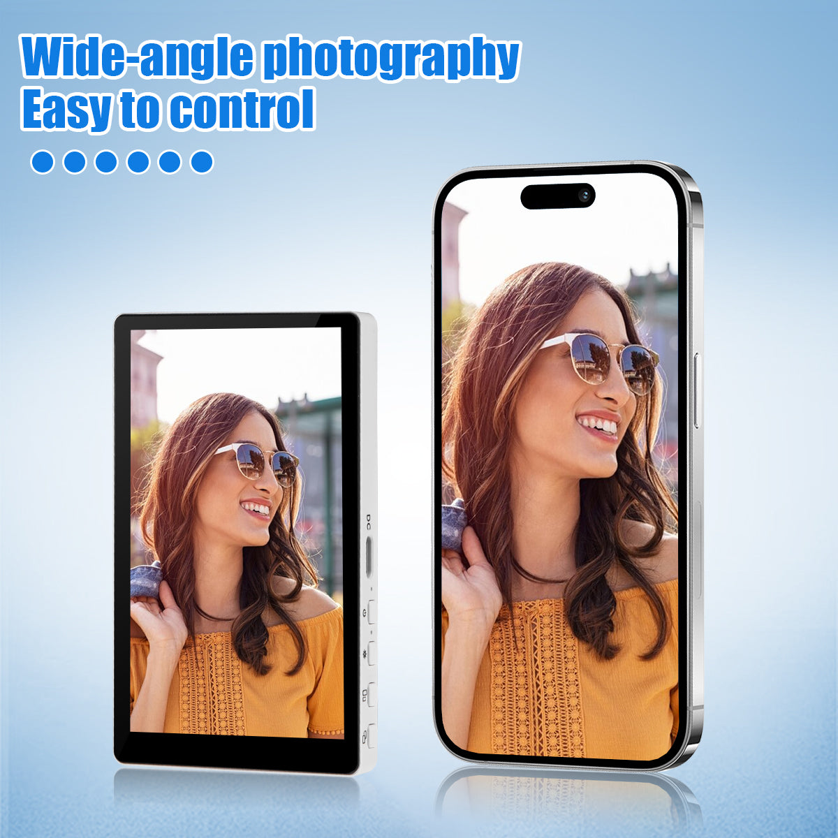 Wireless Magnetic Smartphone Monitor Screen, Vlog/Live Stream Video Recording Tool for iPhone & Android Devices