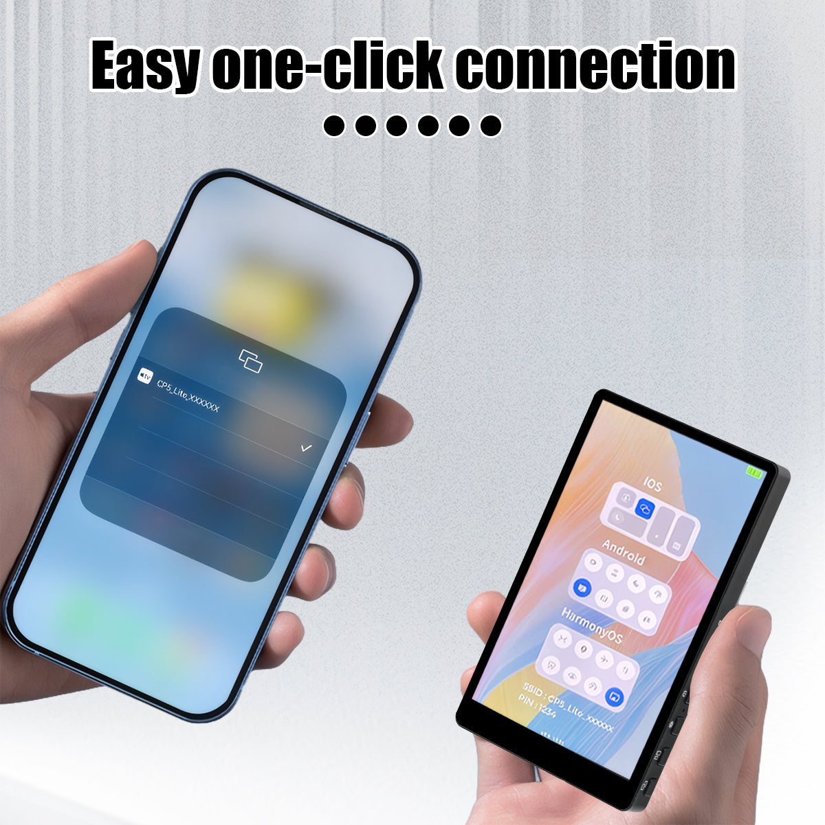 Wireless Magnetic Smartphone Monitor Screen, Vlog/Live Stream Video Recording Tool for iPhone & Android Devices
