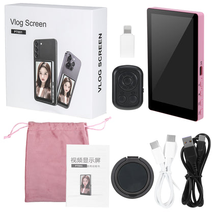 Wireless Magnetic Smartphone Monitor Screen, Vlog/Live Stream Video Recording Tool for iPhone & Android Devices