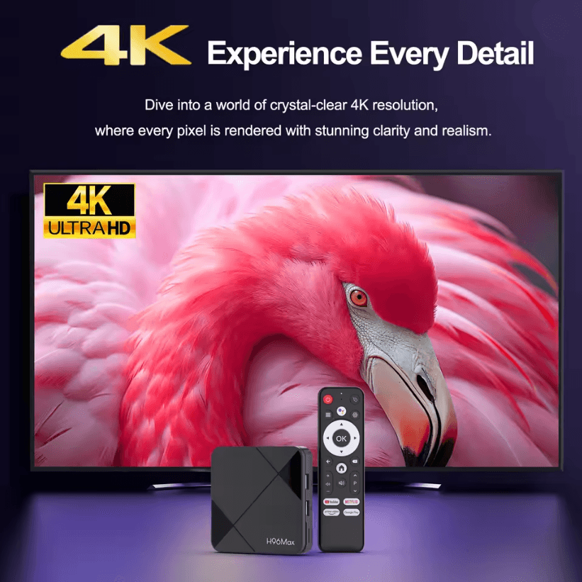 H96 Max Android TV Box 14 With 4K Streaming Dual Band WiFi And Bluetooth Voice Control 1