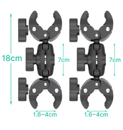 Double Head Camera Clamp Mount For GoPro And Insta360 Motorcycle And Bike Handlebar 6