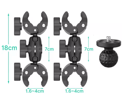 Double Head Camera Clamp Mount For GoPro And Insta360 Motorcycle And Bike Handlebar 8