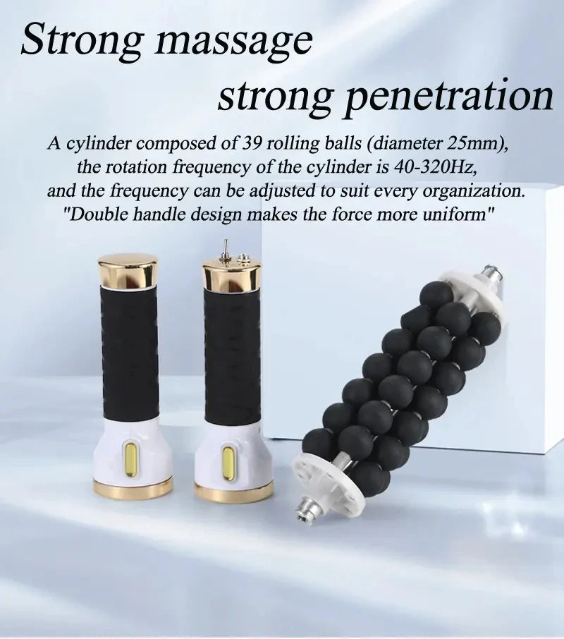 Lymphatic Drainage Rolling Bead Roller, Cellulite Reduction & Body Contouring Massager, Fat Removal Therapy Massage