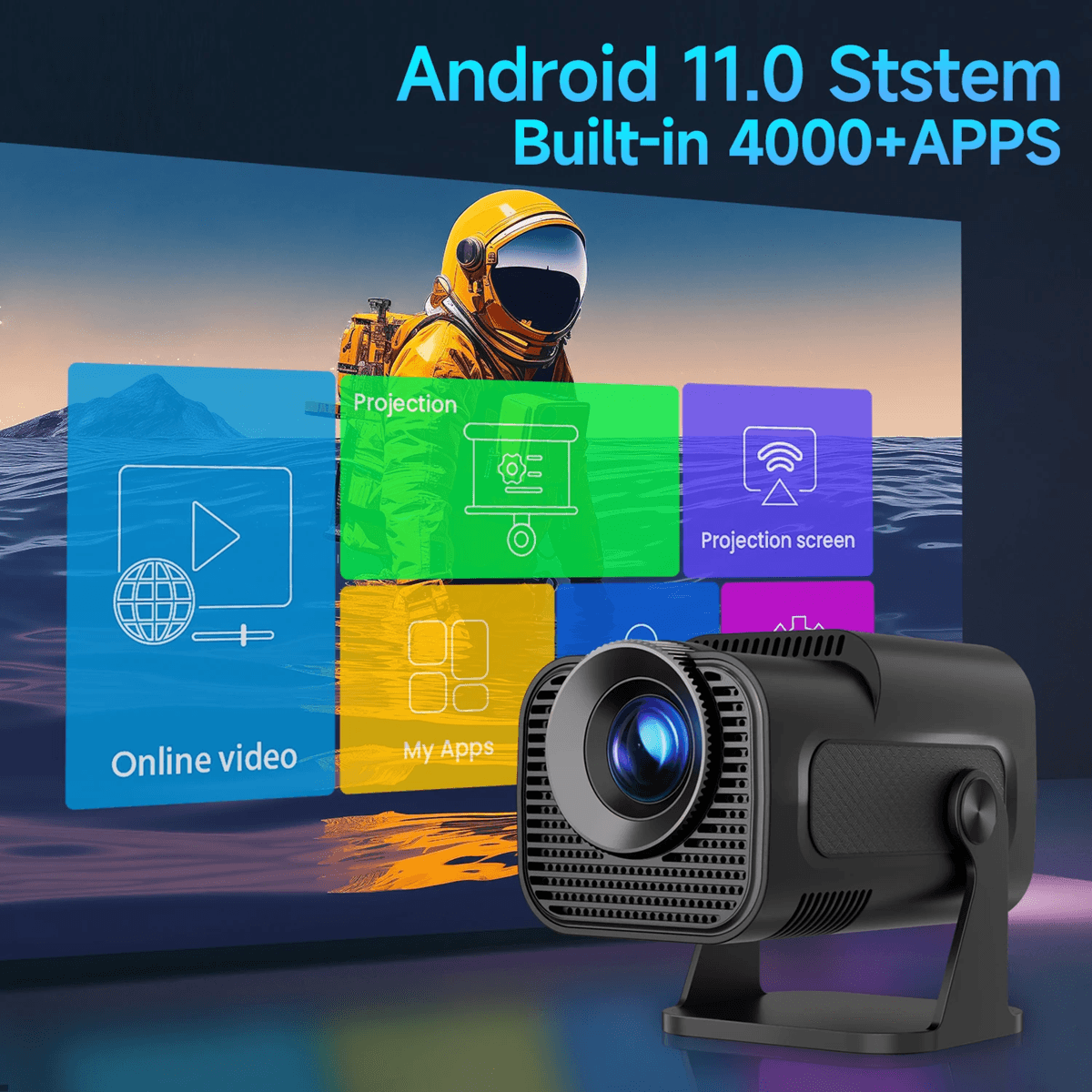 Magcubic HY320 Mini 4K Android Projector With WiFi 6 And Bluetooth For Home And Outdoor Use 7