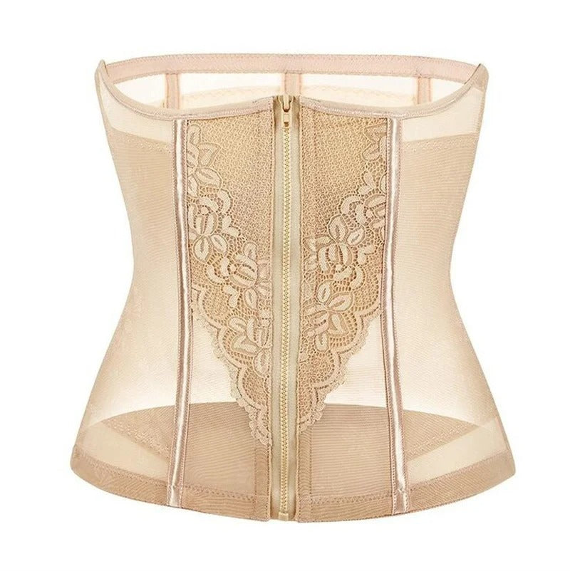 Women Tummy Control Shapewear, Dimmkof 9 Steel Bones Waist Trimmer with Double Buckle, Breathable Workout Girdle