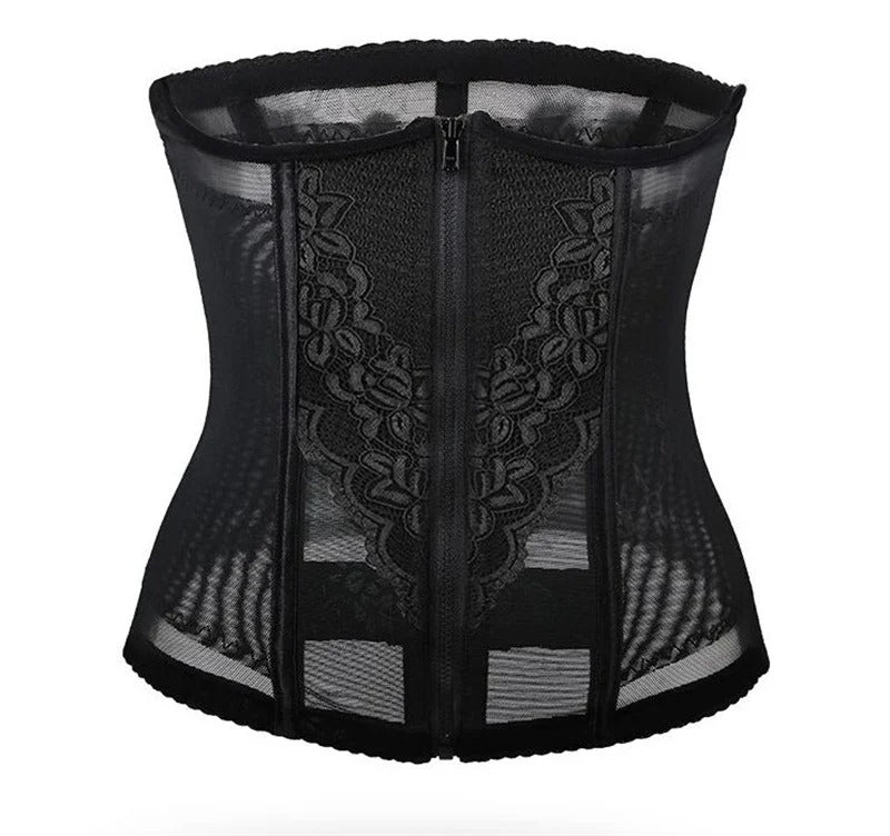 Women Tummy Control Shapewear, Dimmkof 9 Steel Bones Waist Trimmer with Double Buckle, Breathable Workout Girdle