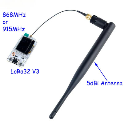 OLED Dev Board, WiFi Bluetooth LoRaWAN Kit Compatible with Arduino & Meshtastic Applications