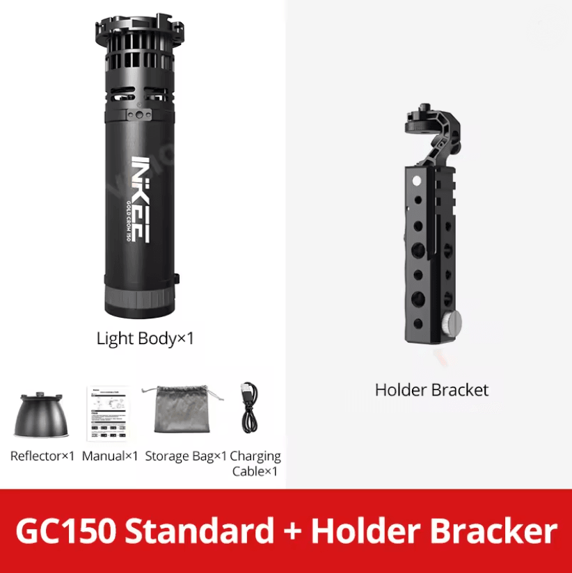 INKEE GC150 Portable LED Video Light With Adjustable Color Temperature And Built In Battery 2