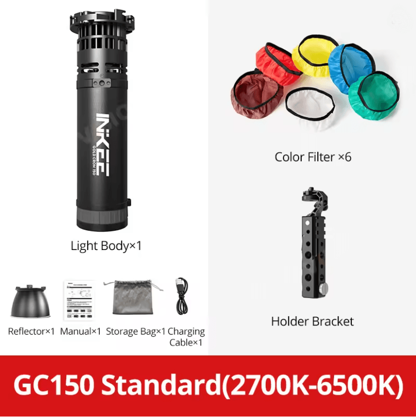 INKEE GC150 Portable LED Video Light With Adjustable Color Temperature And Built In Battery 3