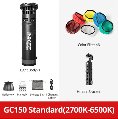 INKEE GC150 Portable LED Video Light With Adjustable Color Temperature And Built In Battery 3