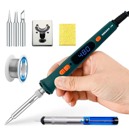 HighPrecision 120W Digital Soldering Iron Kit With Adjustable Temperature  Fast HeatUp 9