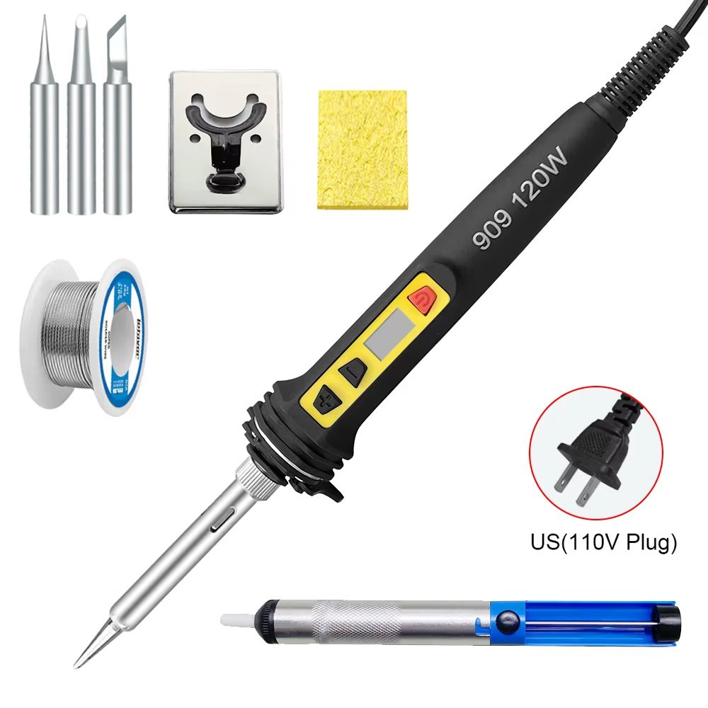 HighPrecision 120W Digital Soldering Iron Kit With Adjustable Temperature  Fast HeatUp 3