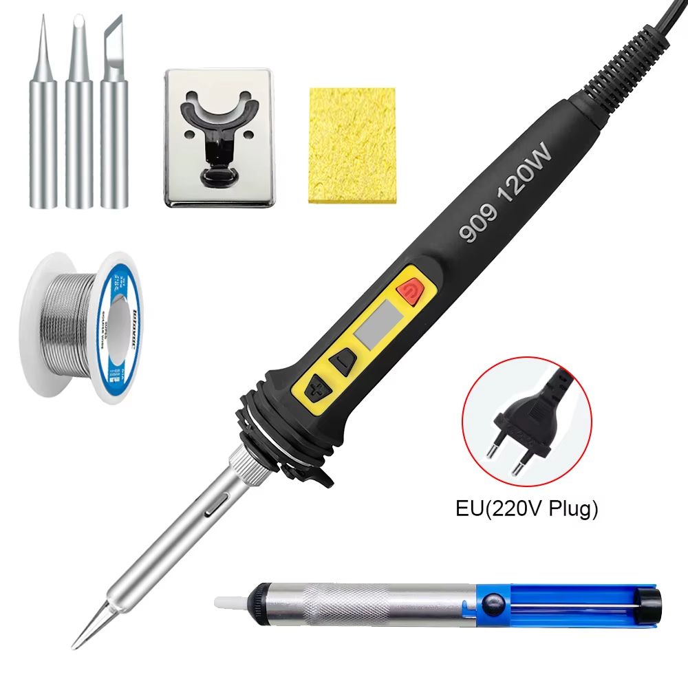 HighPrecision 120W Digital Soldering Iron Kit With Adjustable Temperature  Fast HeatUp 6