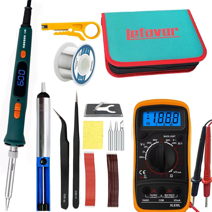 HighPrecision 120W Digital Soldering Iron Kit With Adjustable Temperature  Fast HeatUp 15