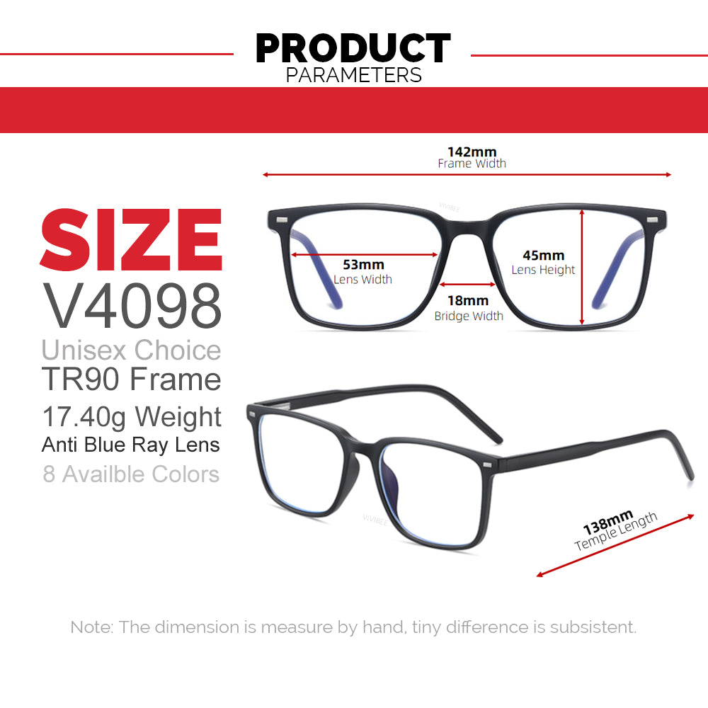 Premium Blue Light Blocking Men's Glasses Gaming Anti Ray Eyeglasses for Computer & Transparent Fashion Eyewear