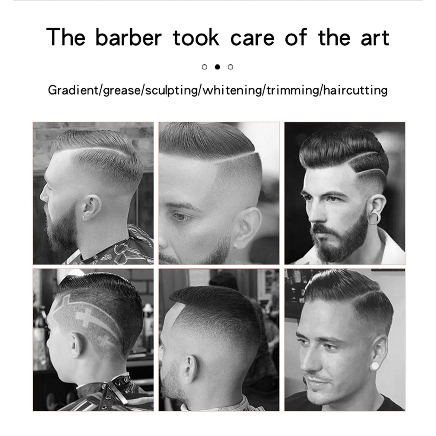 T9 Vintage Hair Clippers for Men, LED Electric Trimmer, Dragon Carved Beard Shaver & Hair Cutting Machine for Home