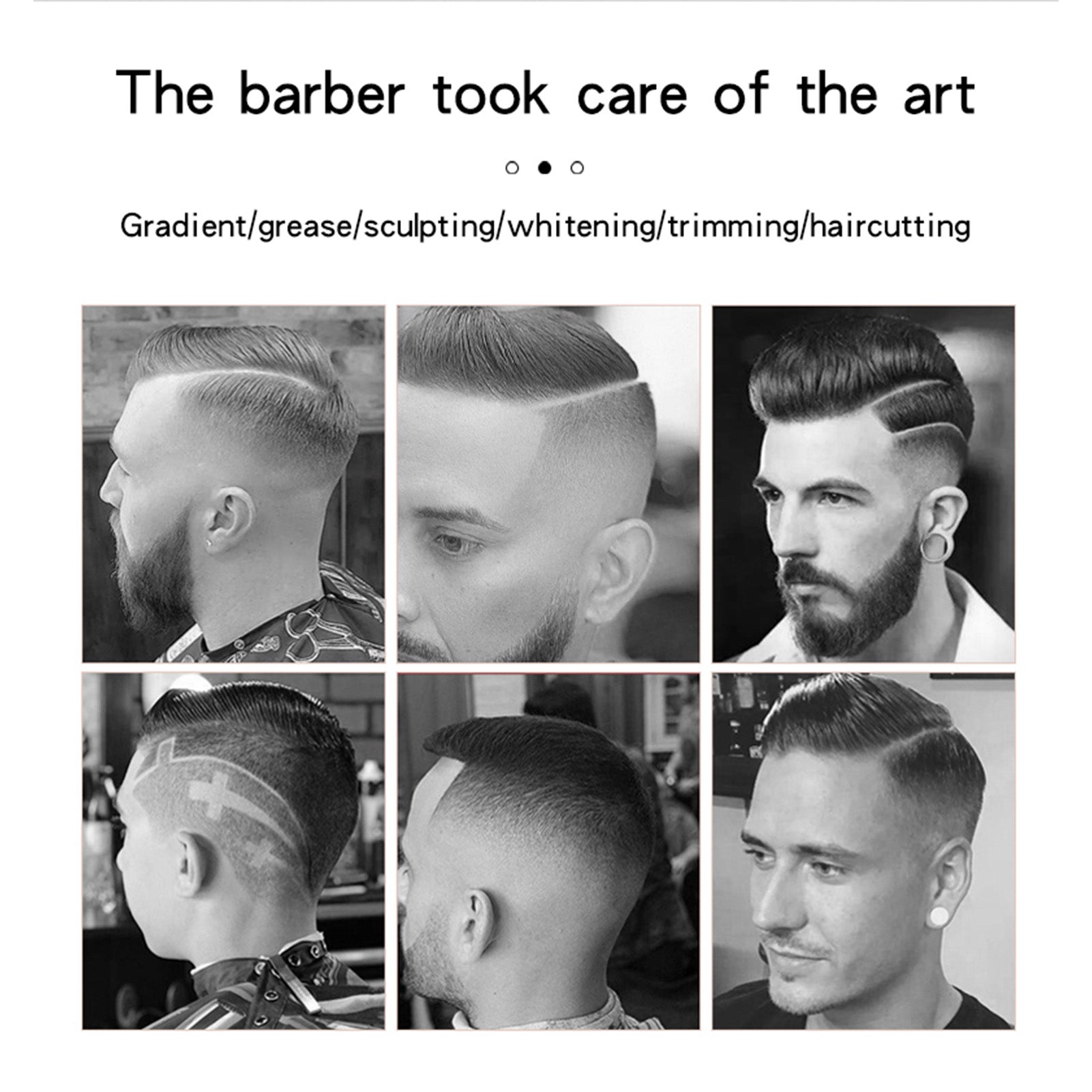 T9 Vintage Hair Clippers for Men, LED Electric Trimmer, Dragon Carved Beard Shaver & Hair Cutting Machine for Home