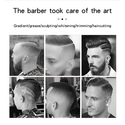 T9 Vintage Hair Clippers for Men, LED Electric Trimmer, Dragon Carved Beard Shaver & Hair Cutting Machine for Home