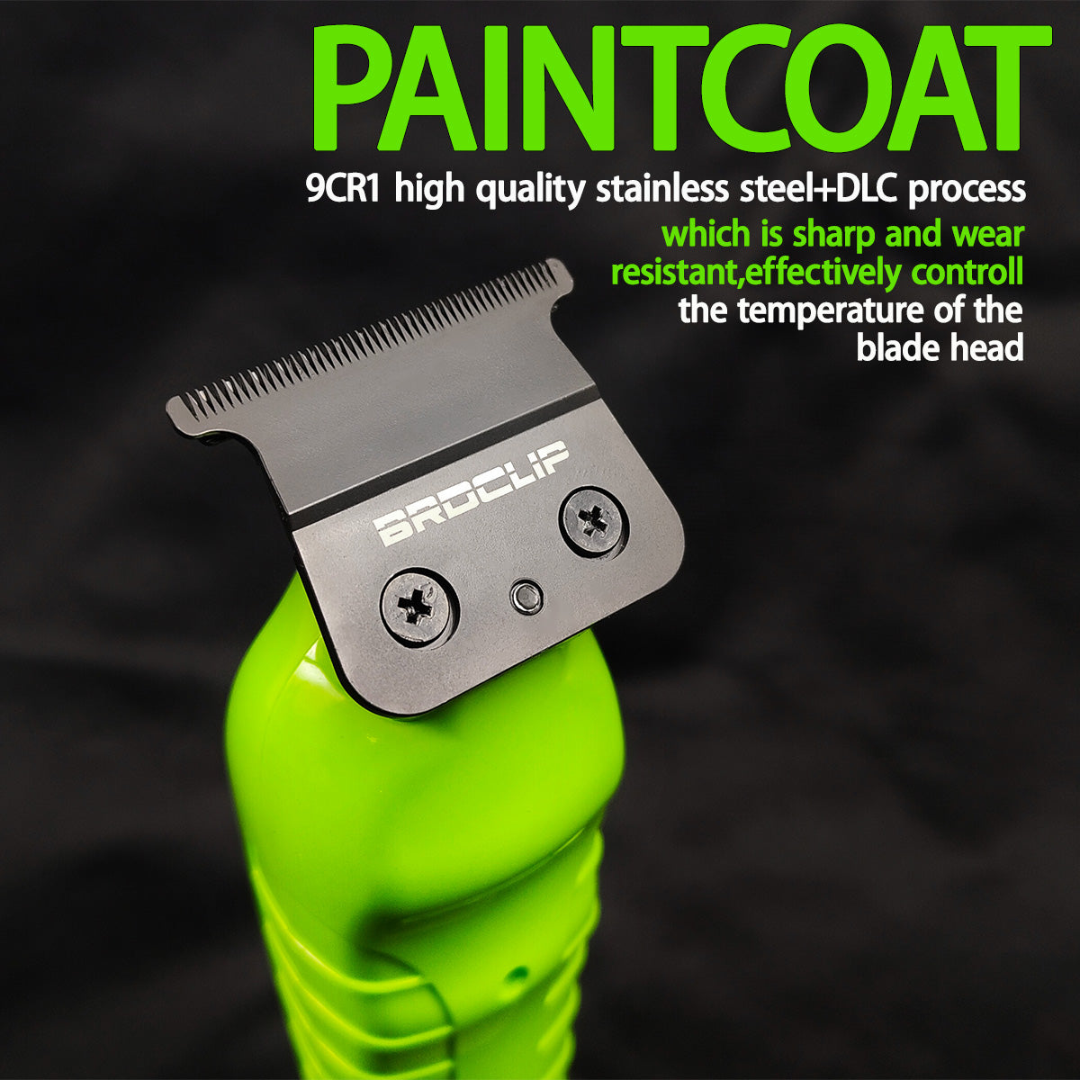 FA1T Green Hair Trimmer Pro Electric Barber Clipper For Fading Carving  Detailing With Charging Doc 2